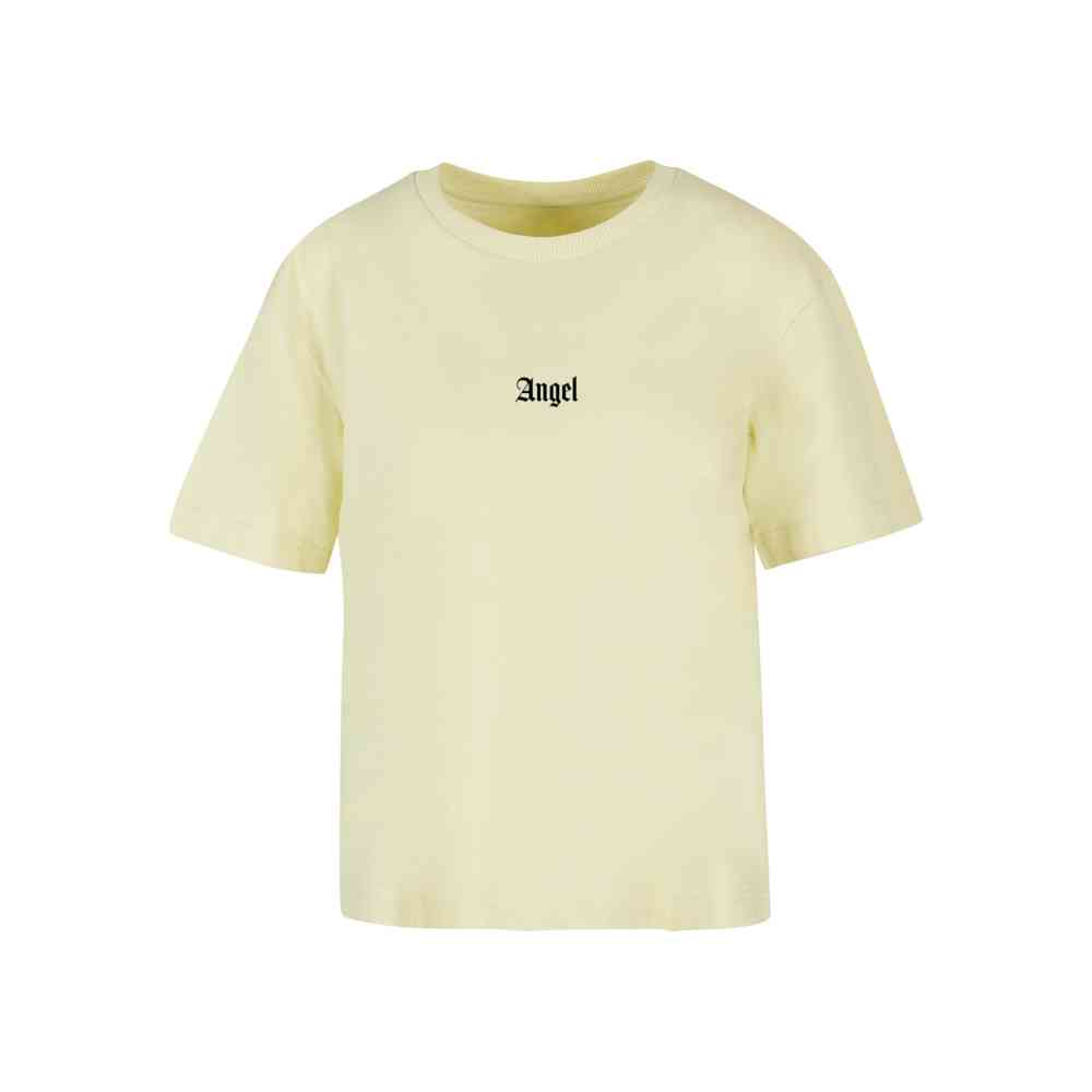 Miss Tee - Angel Wings Dames T-shirt - Geel